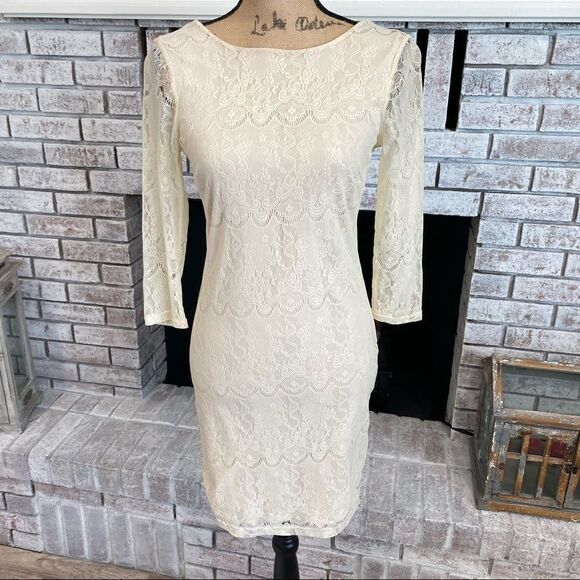 Urban Outfitters Lace Bodycon Dress wedding Bachelorette size Medium - Picture 4 of 12